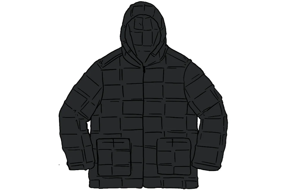 Supreme Faux Suede Patchwork Hooded Jacket Black