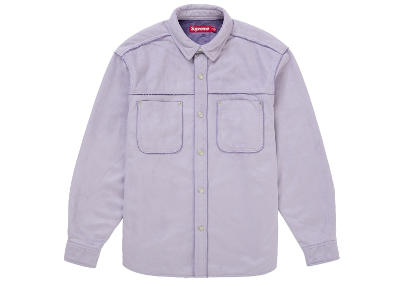 Supreme Faux Suede Snap Shirt Lilac メンズ - FW25 - JP