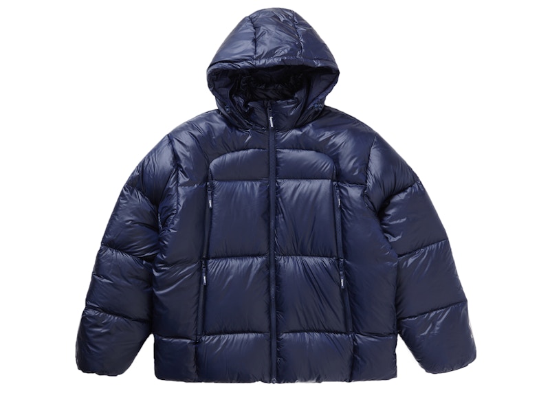 Supreme Featherweight Down Puffer Jacket Navy Men's - FW23 - US