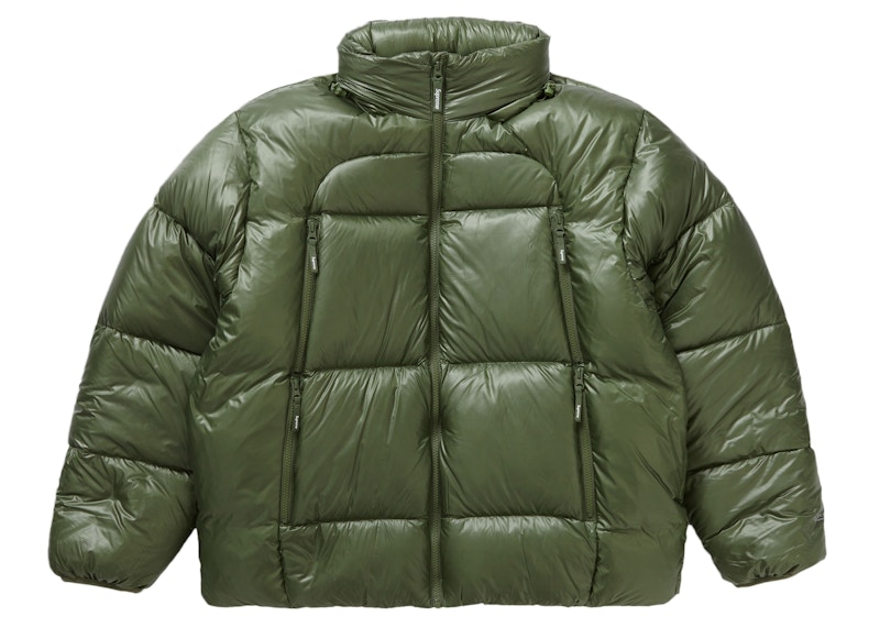 Supreme Featherweight Down Puffer Jacket Olive Men's - FW23 - US