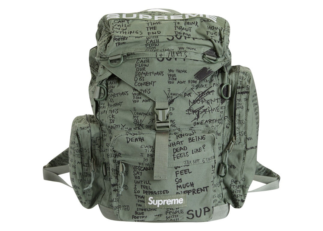 Pre-owned Supreme Field Backpack Olive Gonz