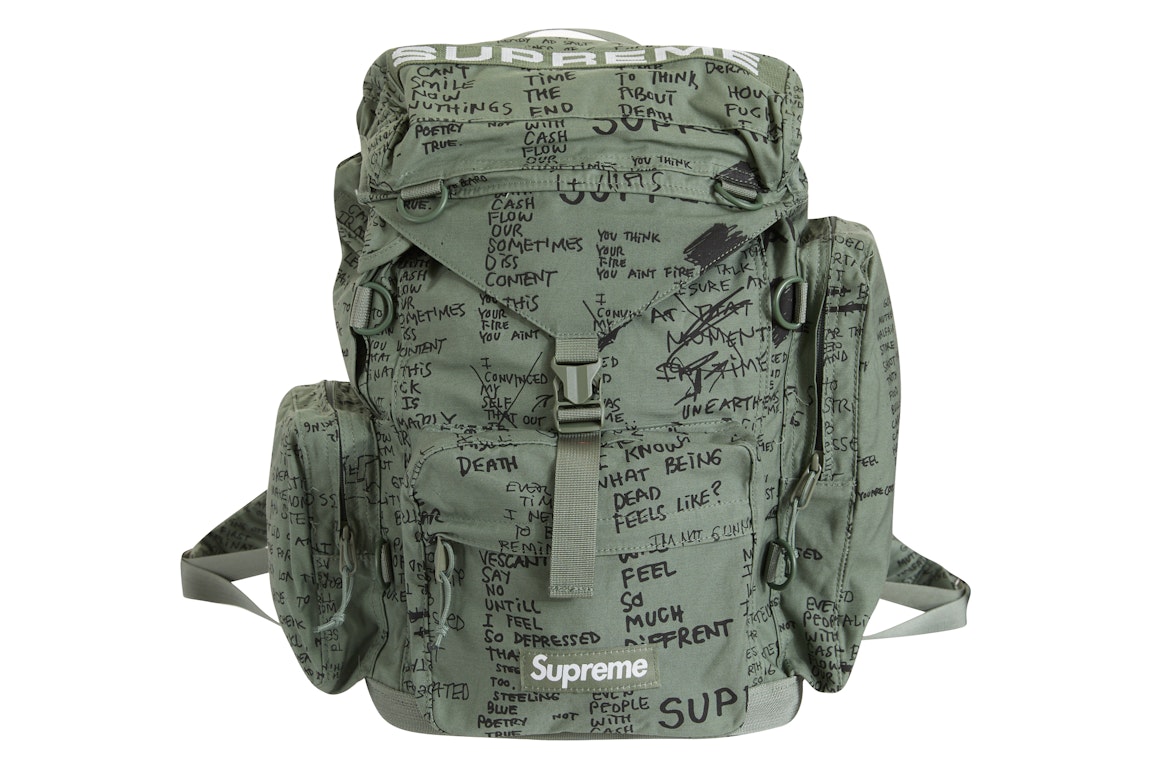 Pre-owned Supreme Field Backpack Olive Gonz