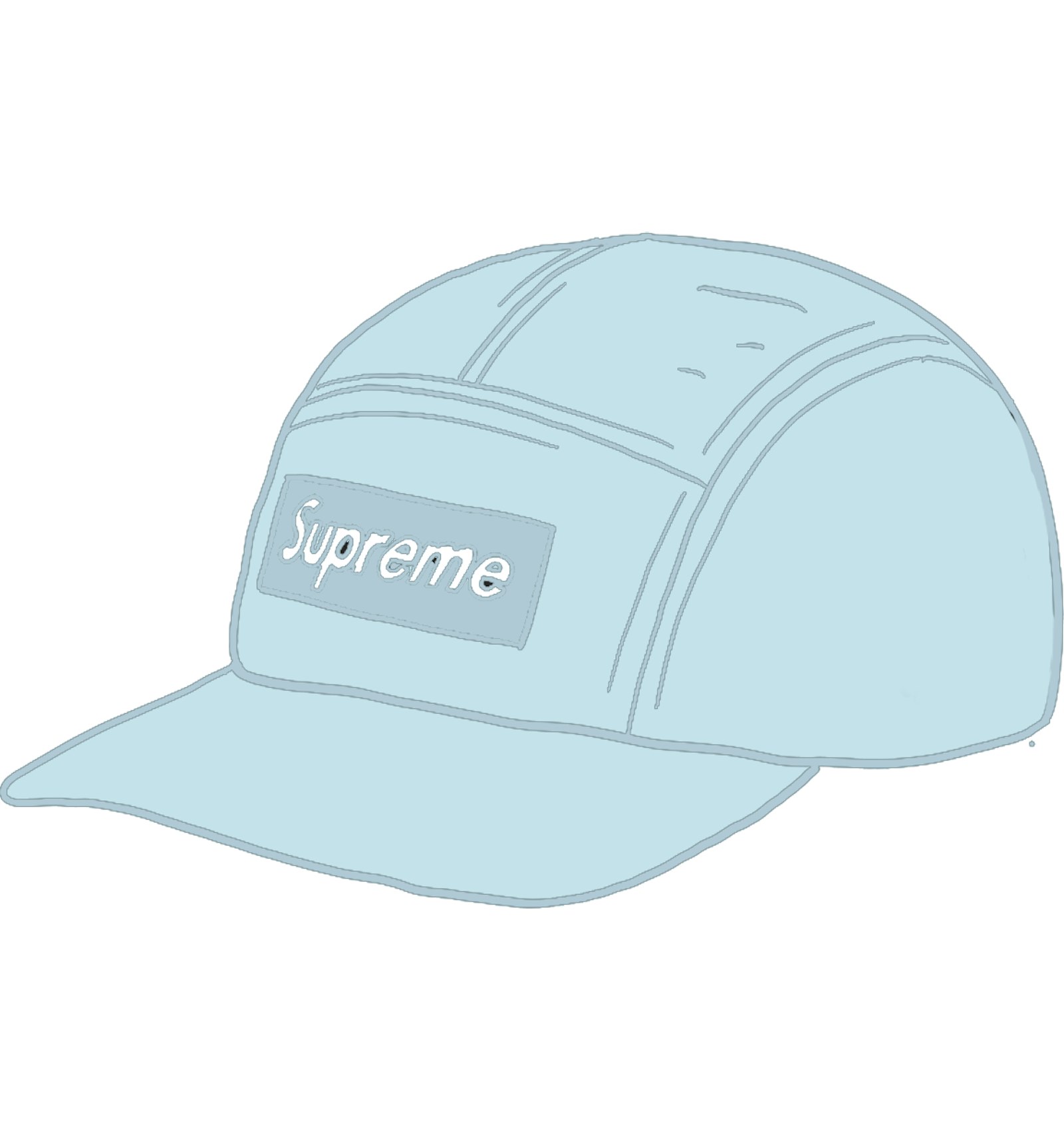 Supreme Fine Wale Corduroy Camp Cap Light Blue - SS21 - CN