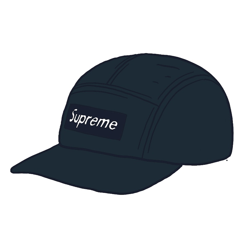 Pre-owned Supreme Fine Wale Corduroy Camp Cap In Navy Blue