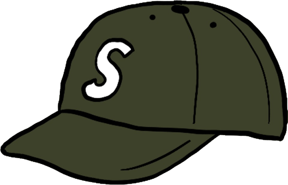 帽子Fine Wale Corduroy S Logo 6-Panel オリーブ