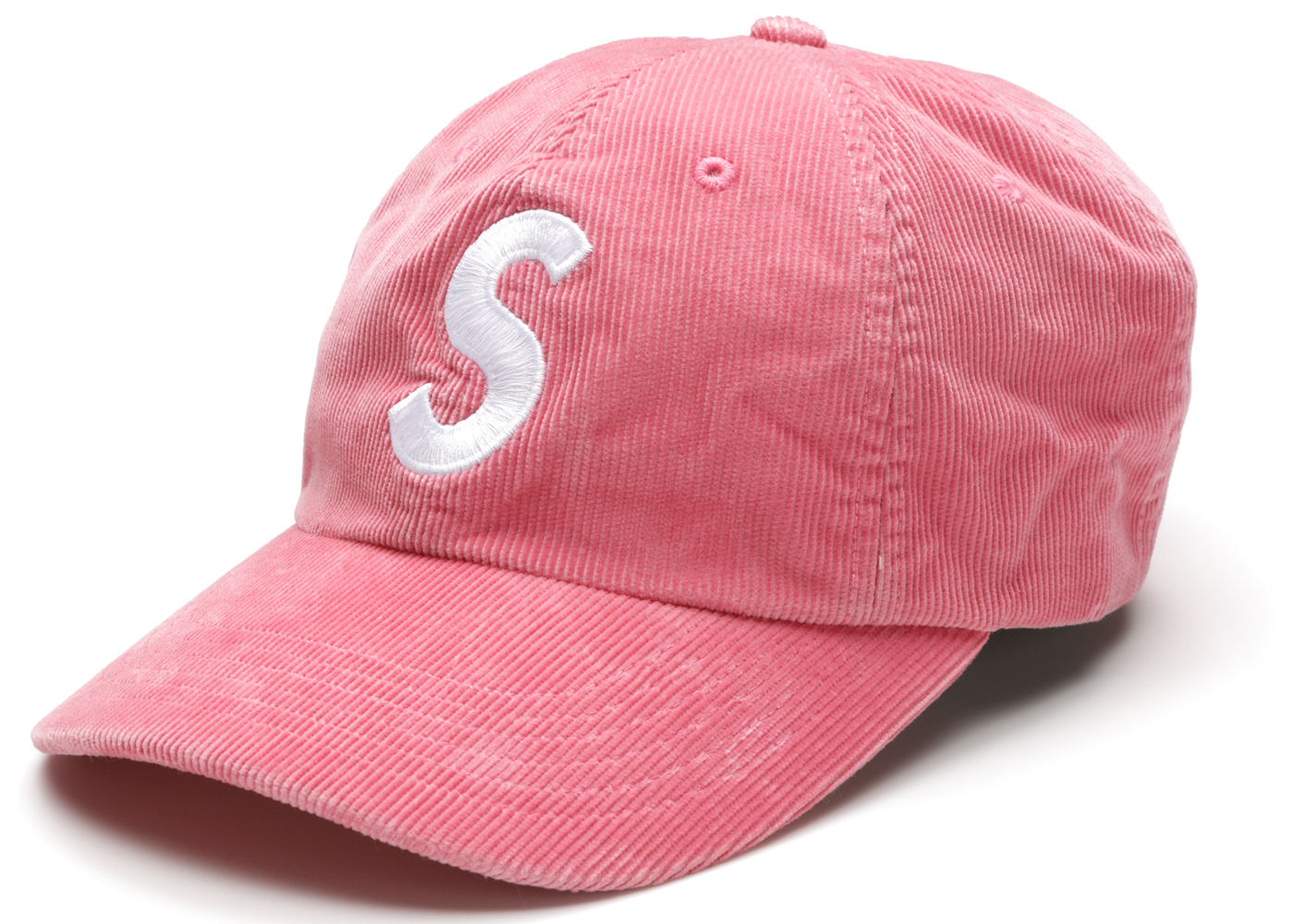 Supreme Corduroy S Logo 6-Panel Pink