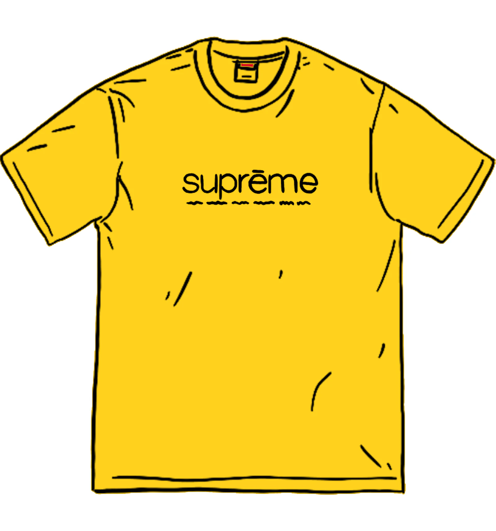 Supreme yellow best sale t shirt