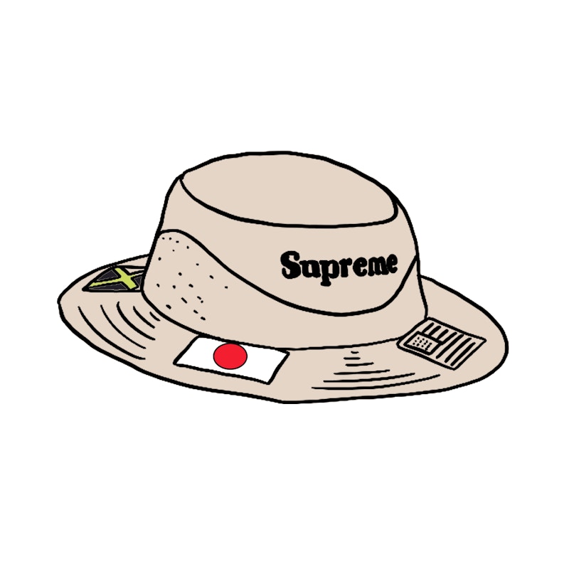 supreme flags boonie tan