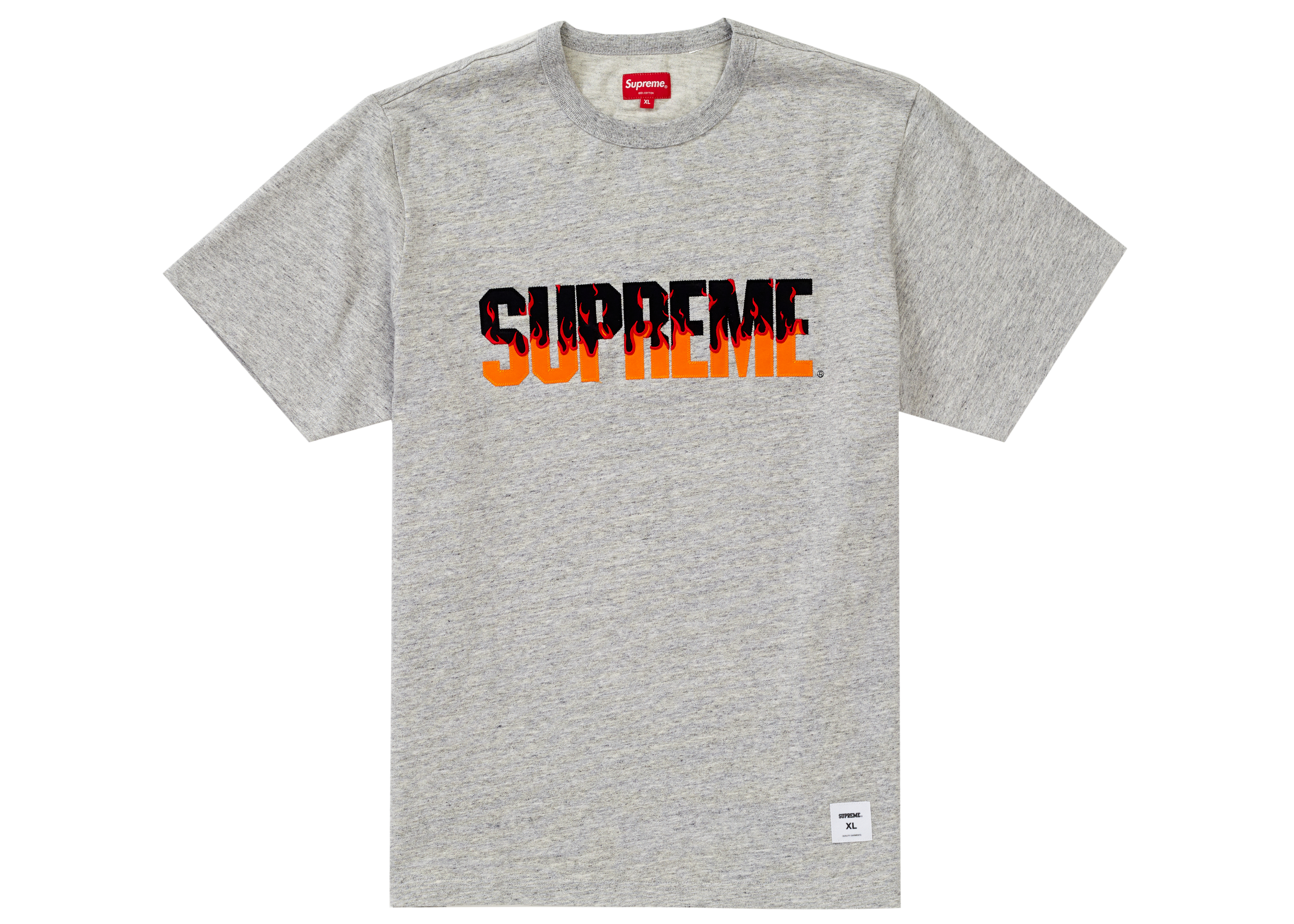 Supreme Flame S/S Top 青　Sサイズ  Tシャツ19FWS状態