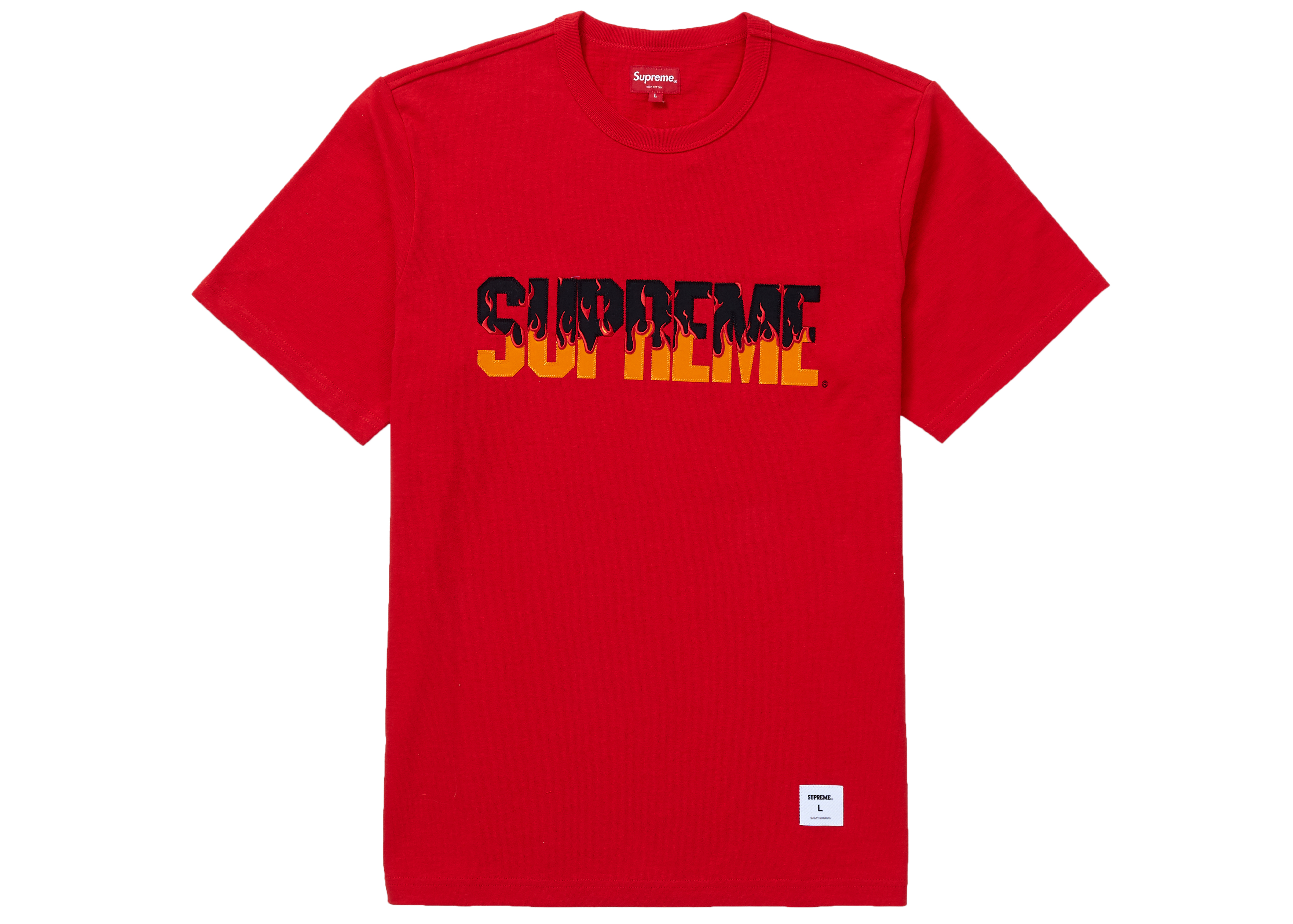 Supreme Flames S/S Top Red Men's - FW19 - US