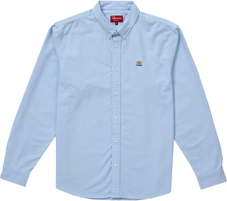 Supreme Flannel Oxford Shirt Light Blue Men's - FW19 - US