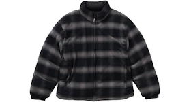 Supreme Flannel Reversible Puffer Jacket Black