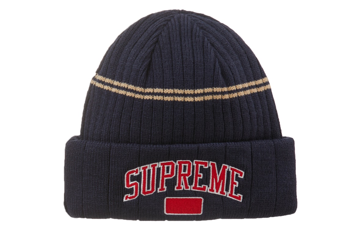 Pre-owned Supreme Fleece Lined Beanie Navy