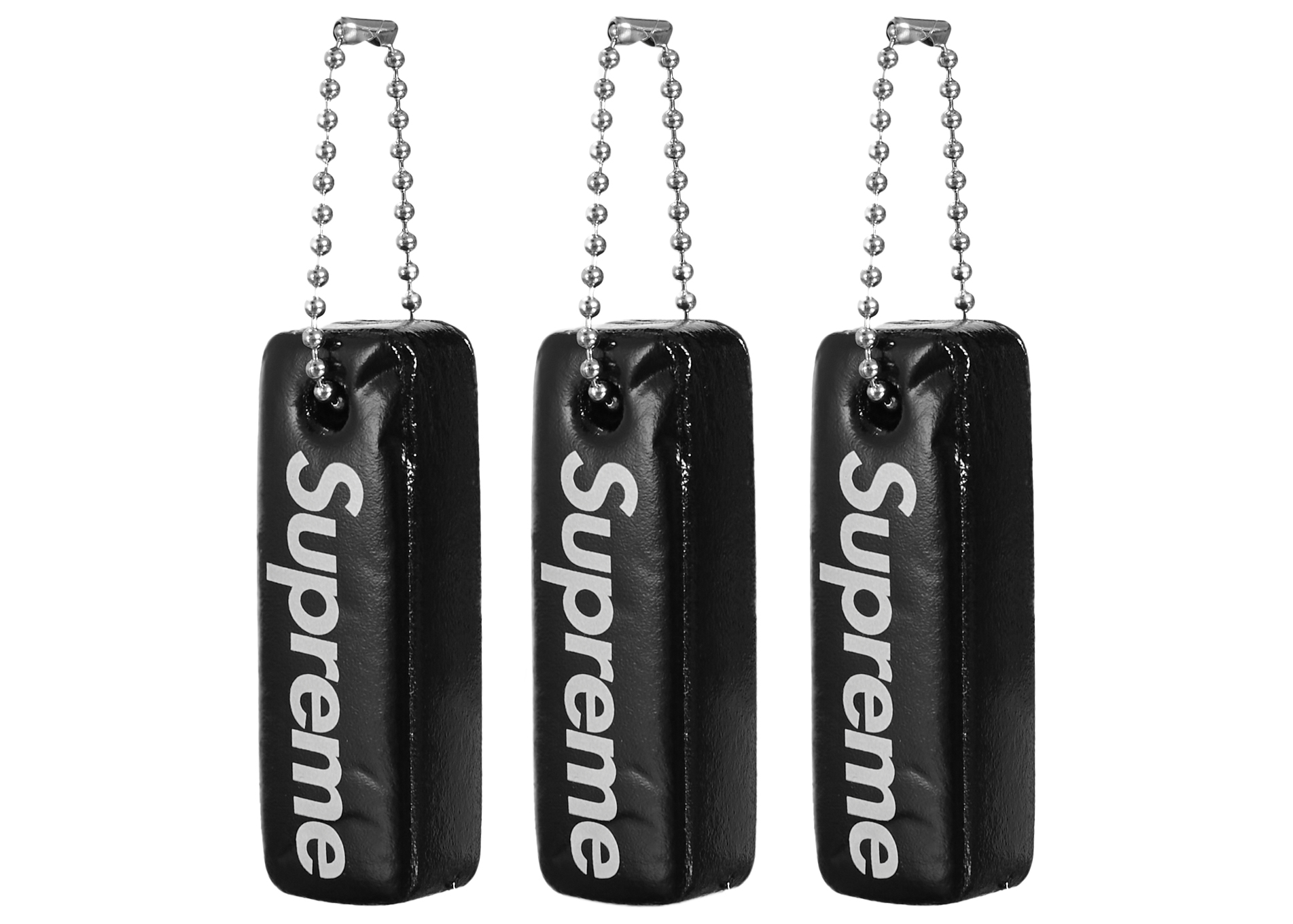 Supreme Floating Keychain (Set of 3) Black