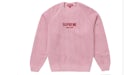 Supreme Flocked Logo Sweater Pink