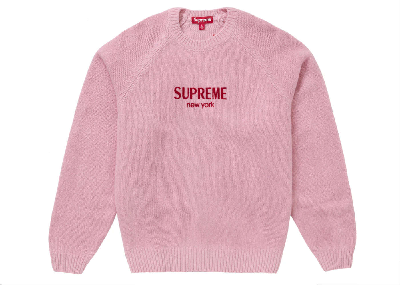 Suéter Supreme Flocado Logo Rosa Hombre FW24 MX