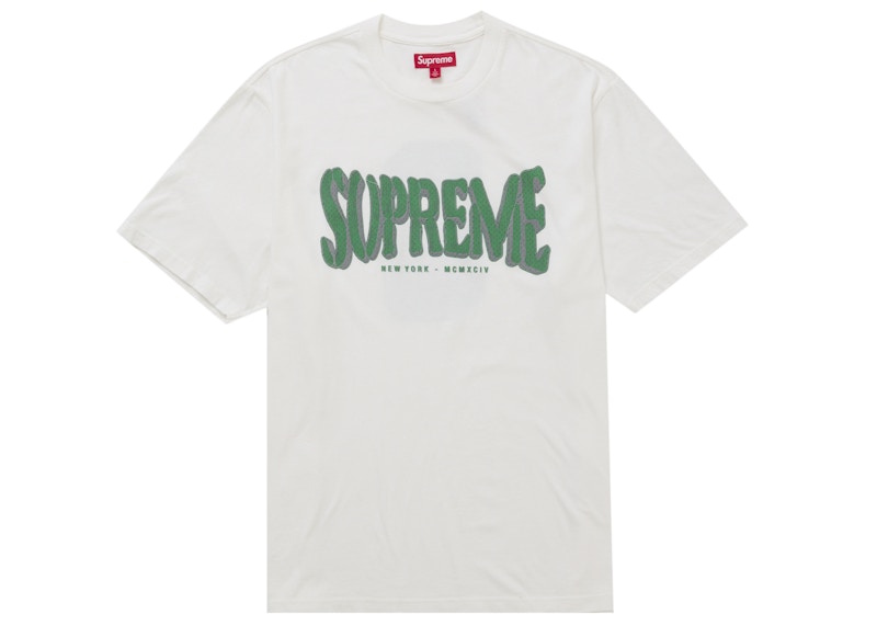 ファッション人気ブランドランキング Supreme Flocked JP - SS25 - メンズ White Top S/S Washed トップス
