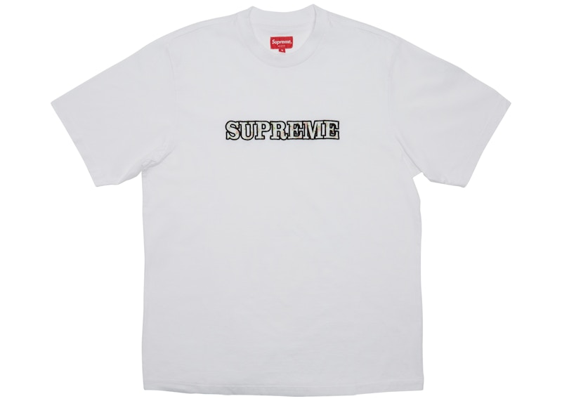 Supreme Floral Logo Tee White Men's - FW18 - US