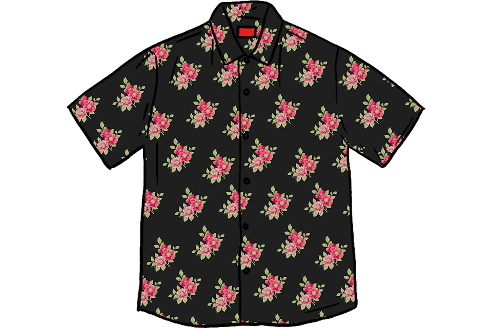 Supreme Floral Rayon S/S Shirt Black