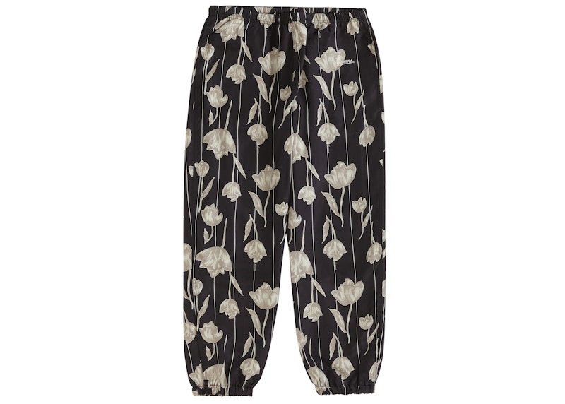 Supreme Floral Silk Track Pant Black Men's - SS19 - US