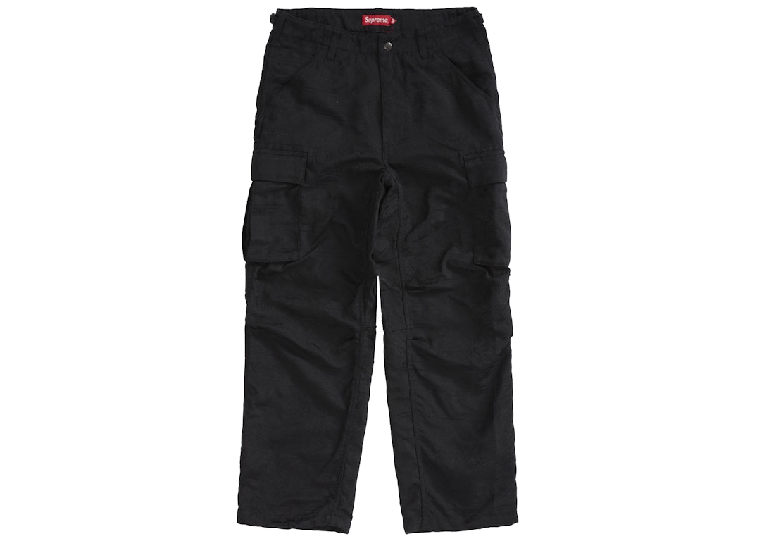 Pre-owned Supreme Floral Tapestry Cargo Pant Black