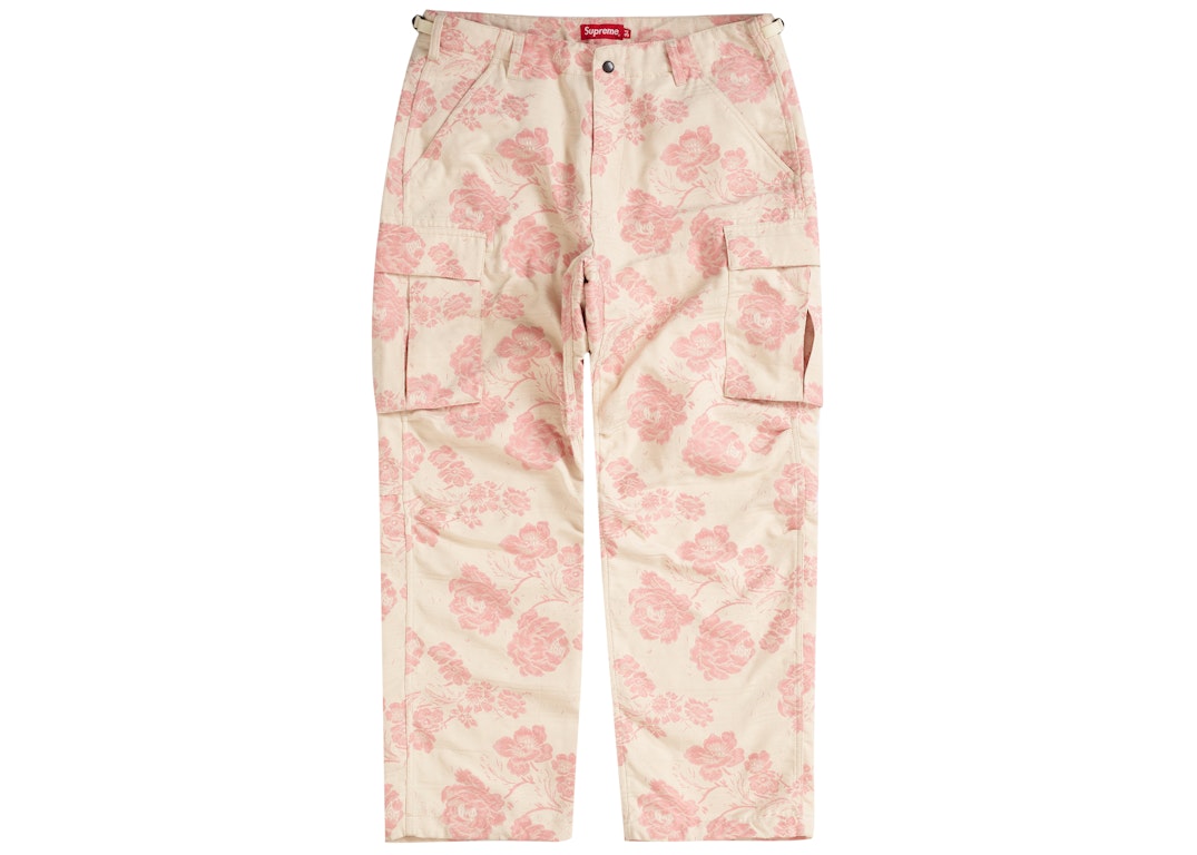 Pre-owned Supreme Floral Tapestry Cargo Pant Pink