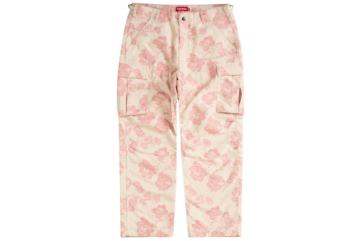 Pre-owned Supreme Floral Tapestry Cargo Pant Pink