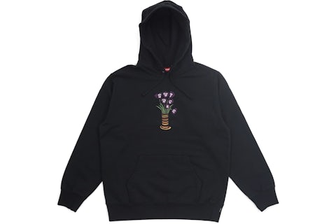 Supreme Flowers Hooded Sweatshirt Black Men's FW18 US