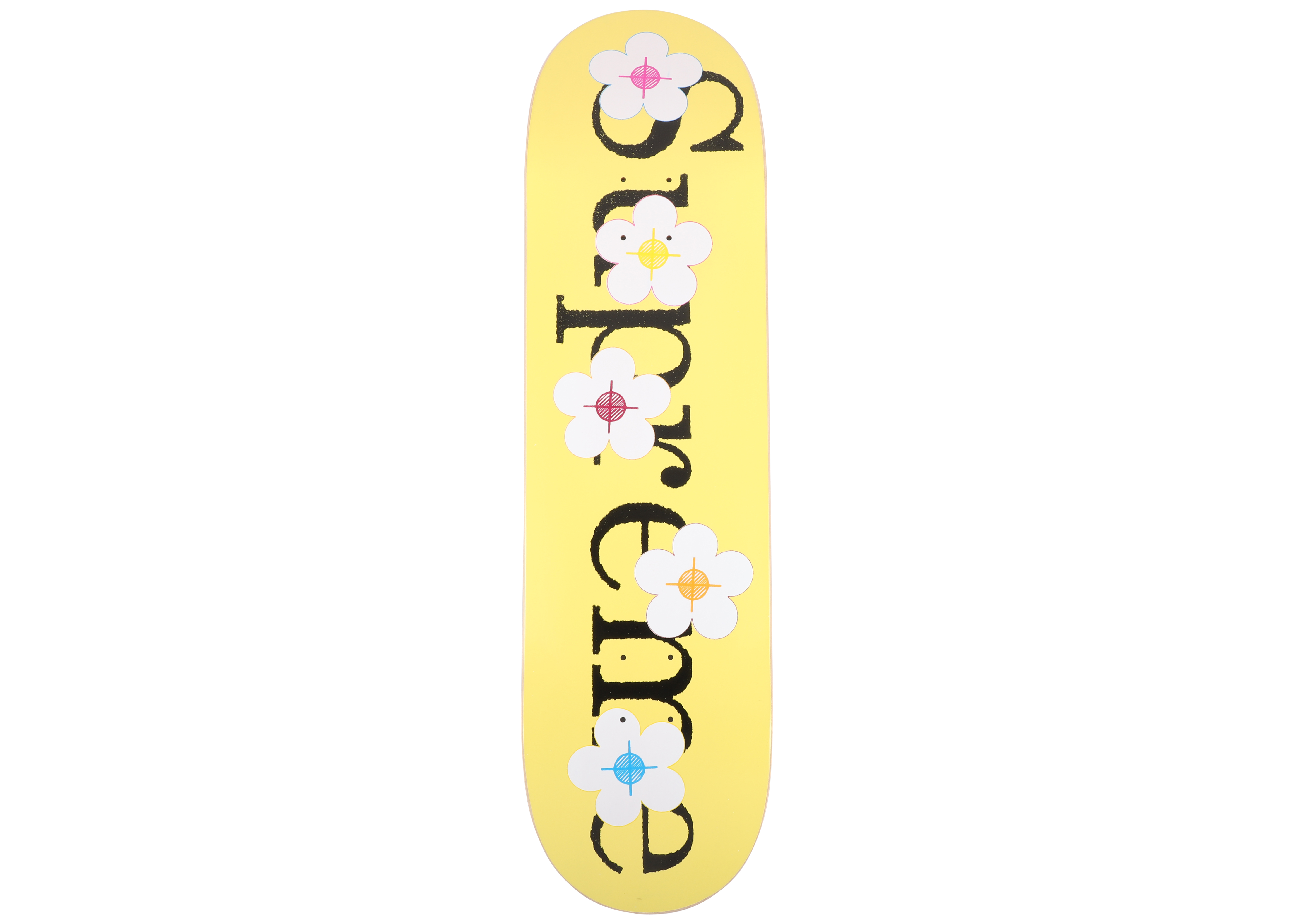 Supreme Flowers Skateboard Deck Black/Blue/Pink/Yellow Set - US