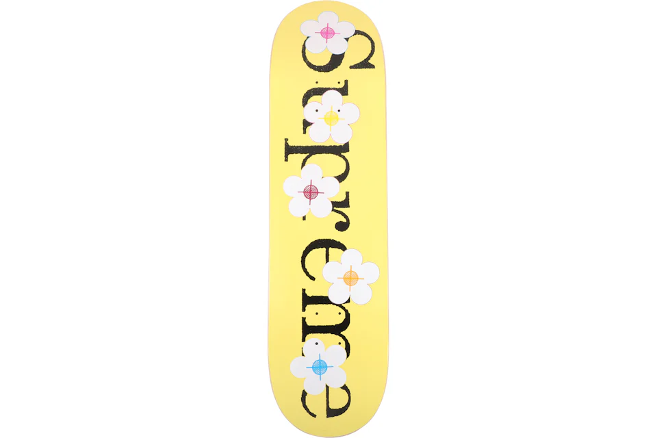 Supreme Flowers Skateboard Deck Yellow