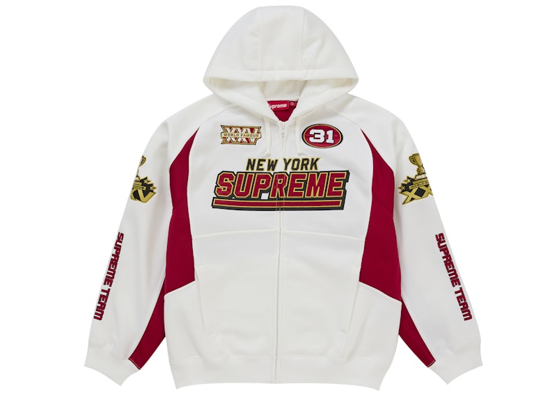 Supreme Football Zip Up Hooded Sweatshirt (FW25) White メンズ