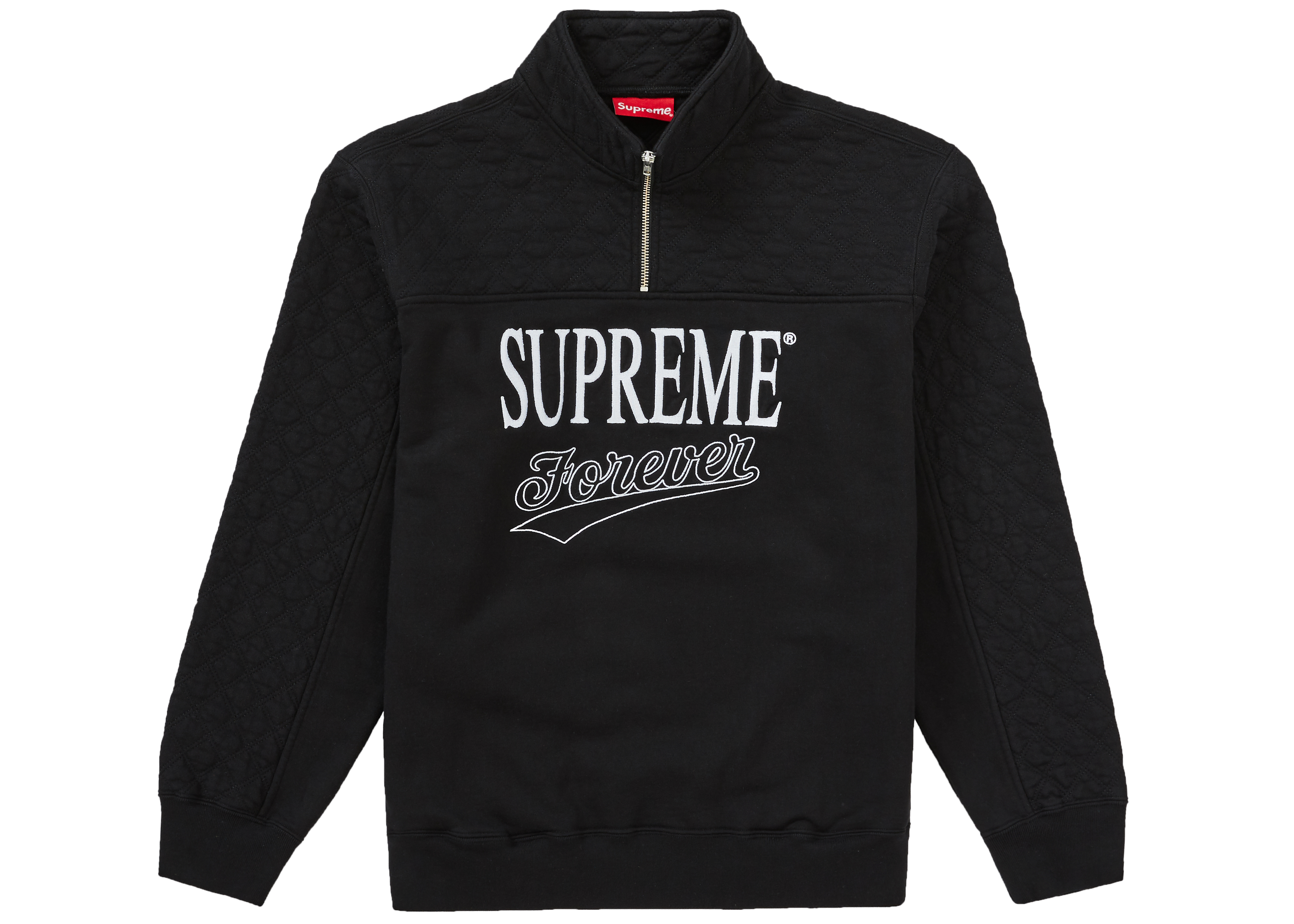 Supreme Forever Half Zip Sweatshirt Black - SS19 - US
