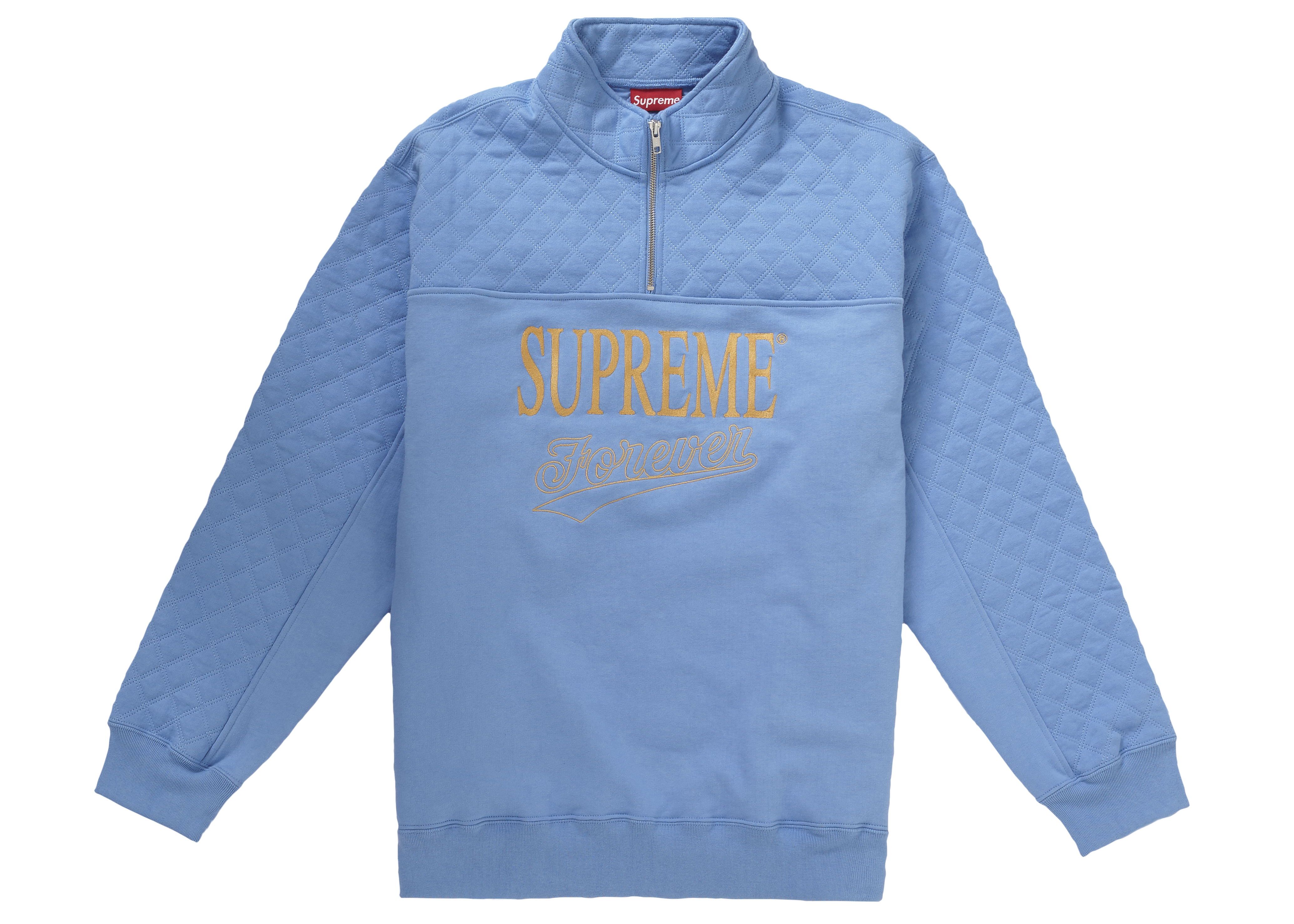 Supreme Forever Half Zip Sweatshirt Columbia Blue Men's - SS19 - US