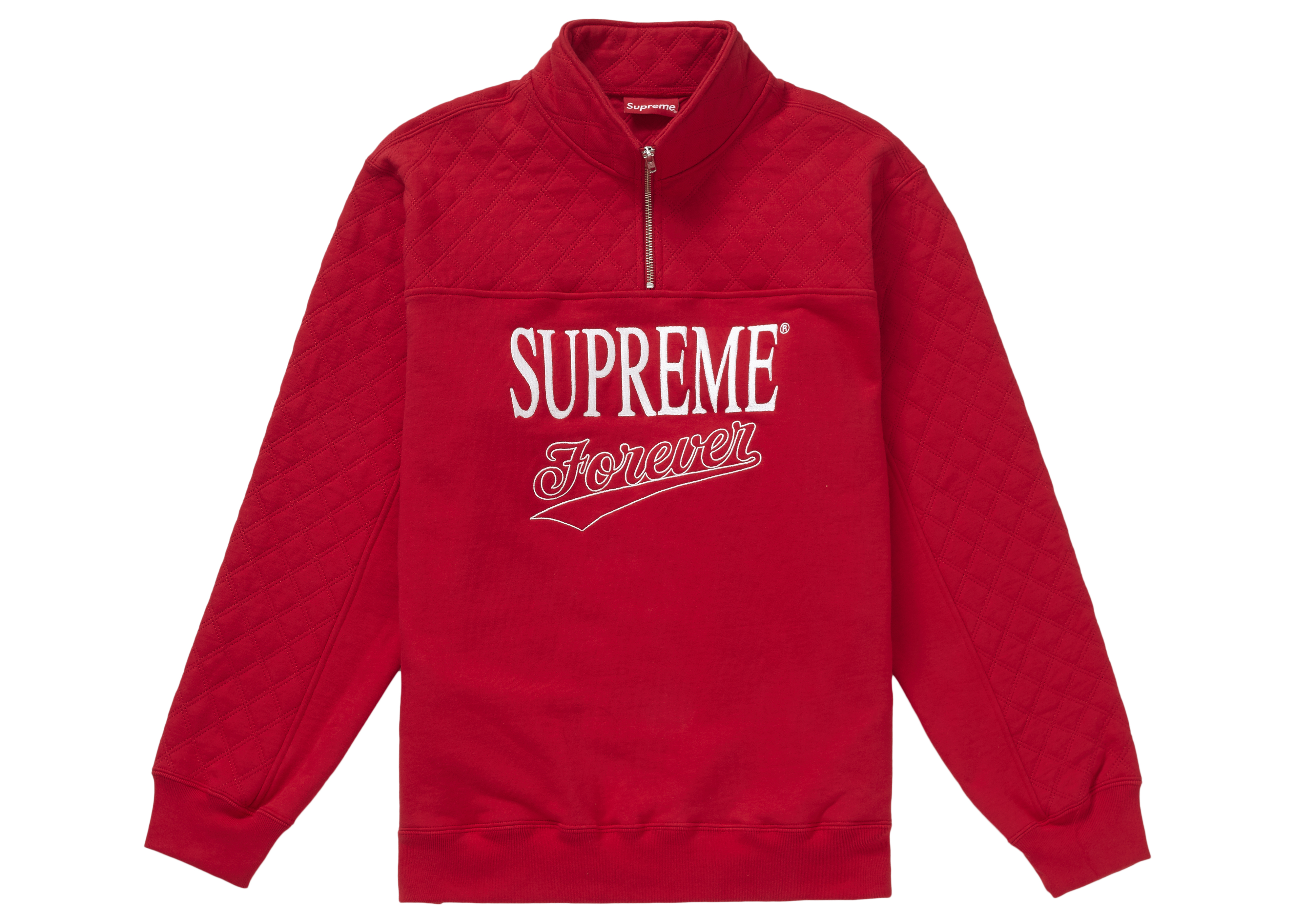Supreme Forever Half Zip Sweatshirt Red