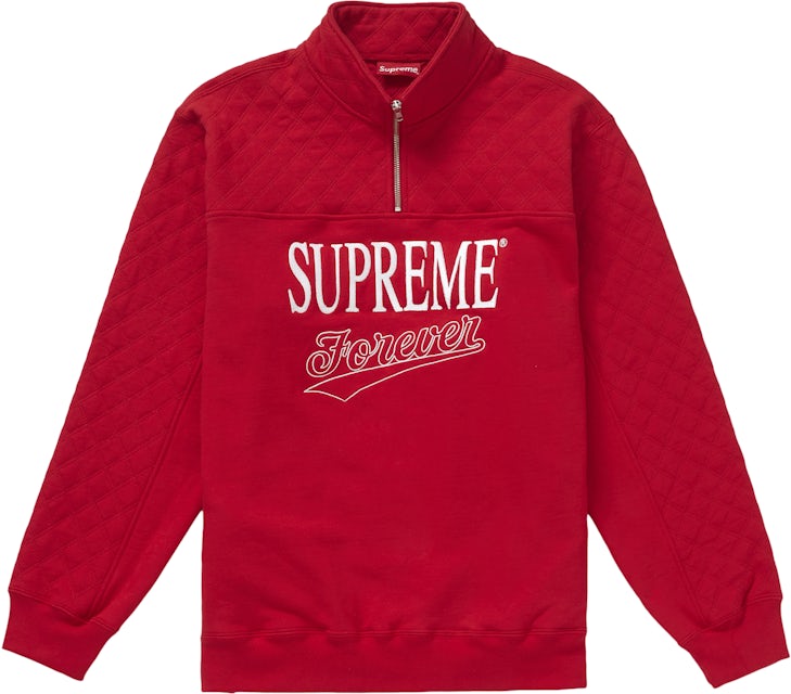 Supreme x Nike Half Zip Hooded Sweatshirt 'Red