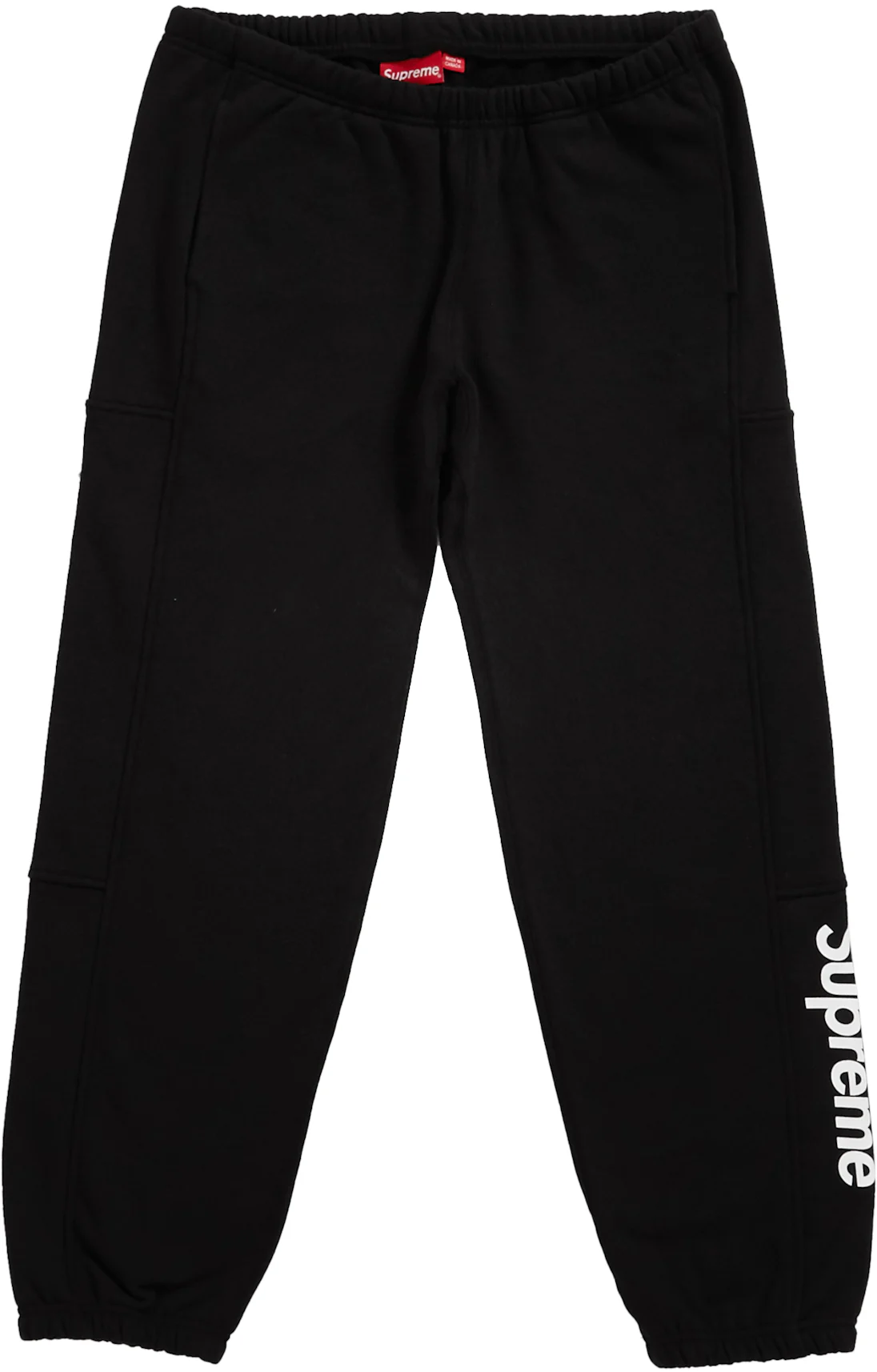 Supreme Black Sweatpants With Embroidered Logo – The Feels Apparel