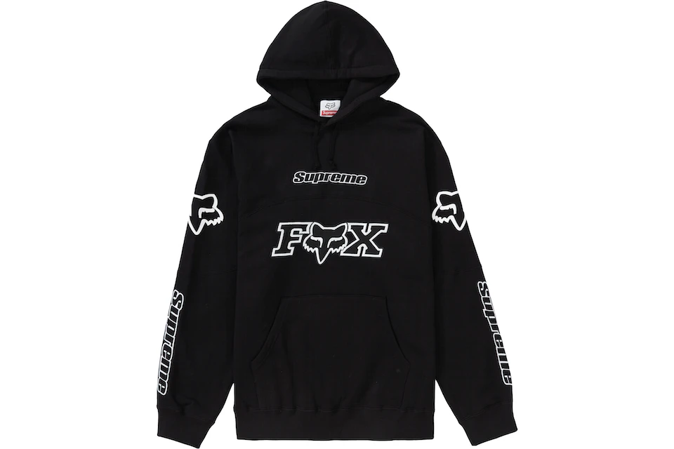 Supreme Fox Racing Hooded Sweatshirt Black