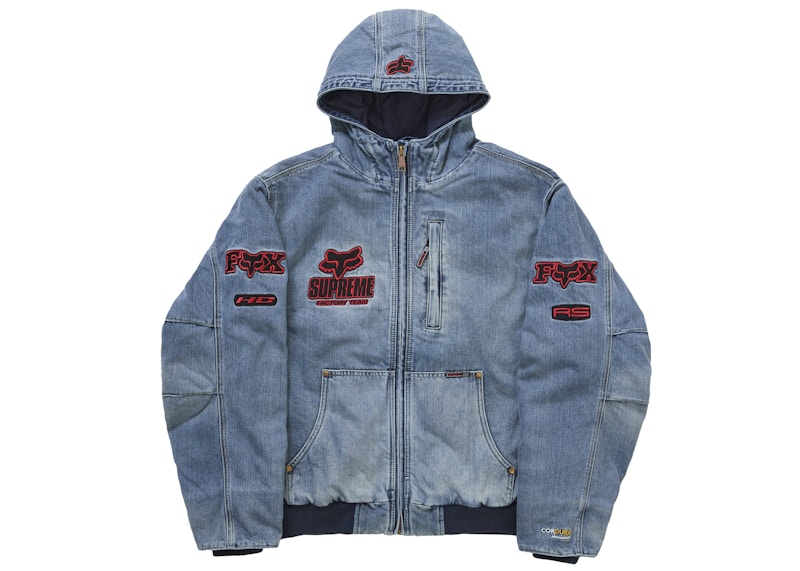 Supreme Fox Racing Hooded Work Jacket Denim Men's - FW25 - US