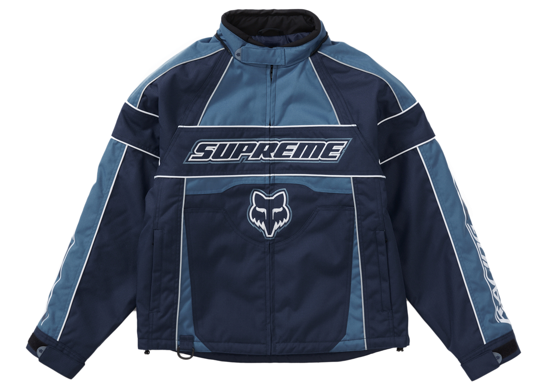 Supreme Honda Fox Racing Puffy Zip Up Jacket Black Men's - FW19 - US