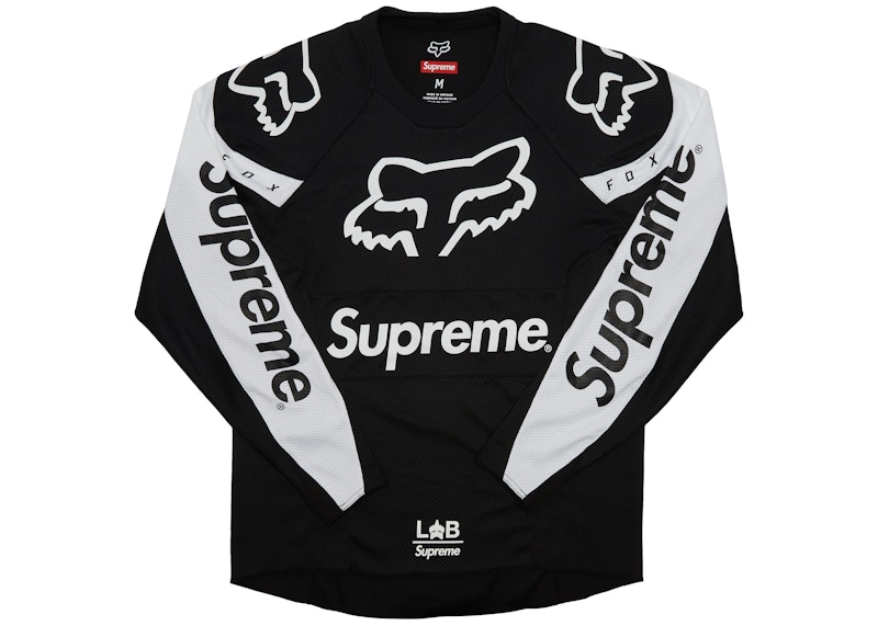 Supreme Fox Racing Moto Jersey Top Black Men's - SS18 - US