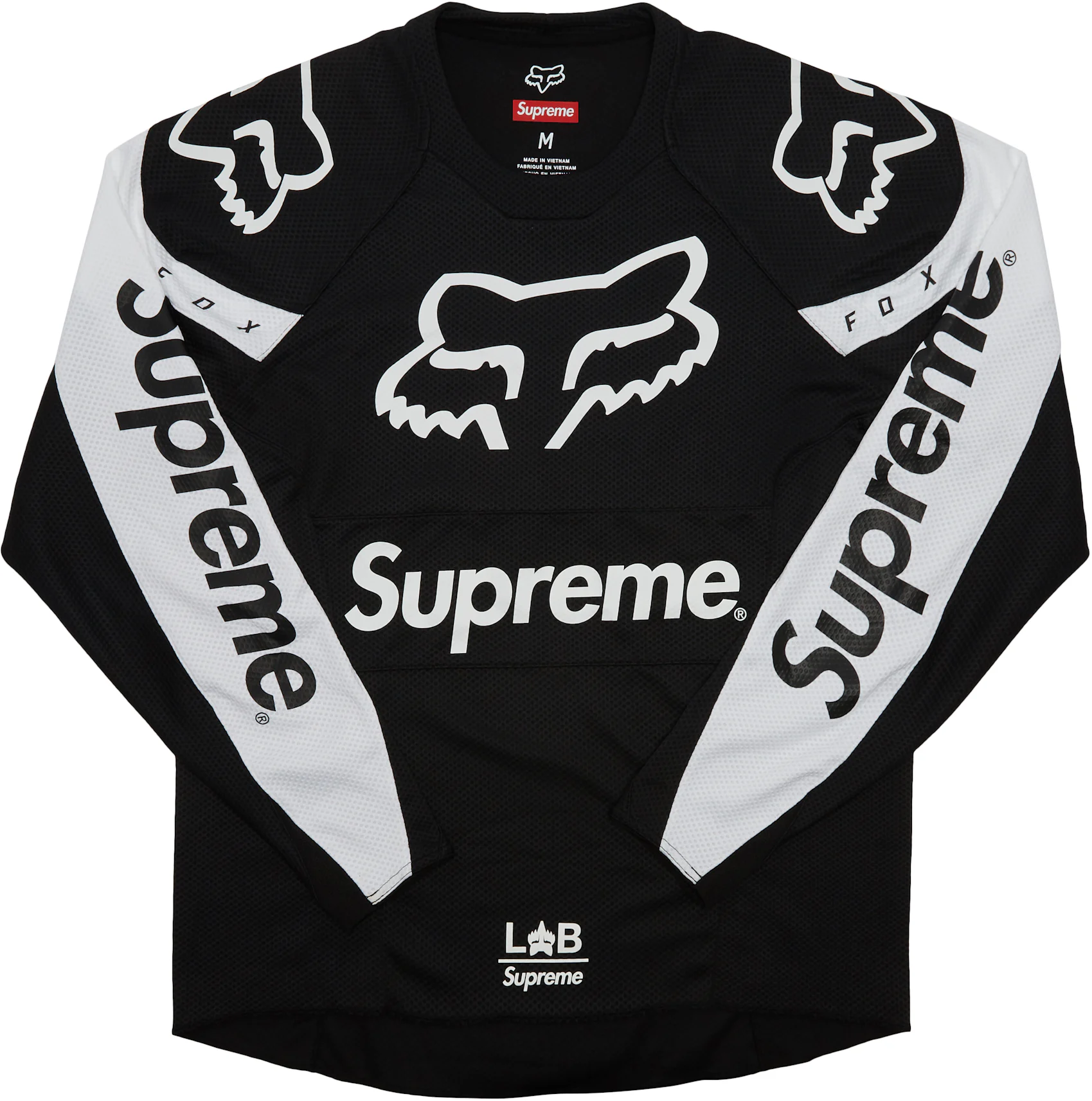 Supreme Fox Racing Moto Jersey Top Black Men's - SS18 - US