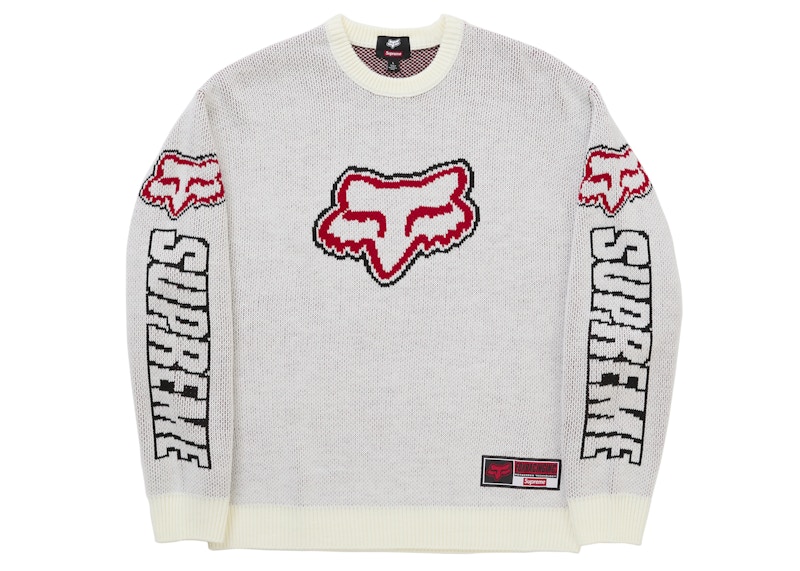 Supreme Fox Racing Sweater White Men's - FW25 - US