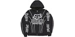 Supreme Fox Racing Zip Up Hooded Sweatshirt Black