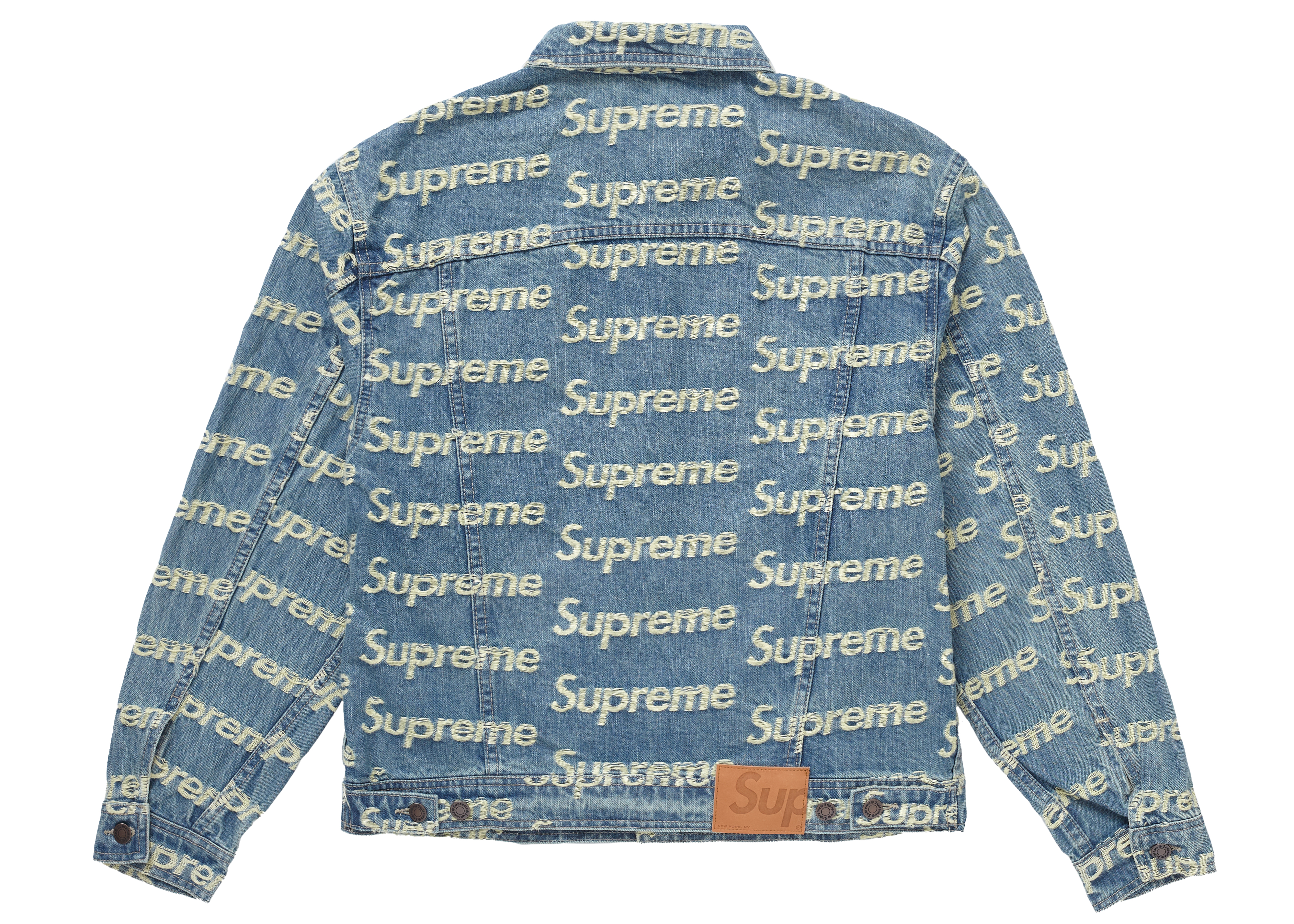 Supreme Frayed Logos Denim Jacket \