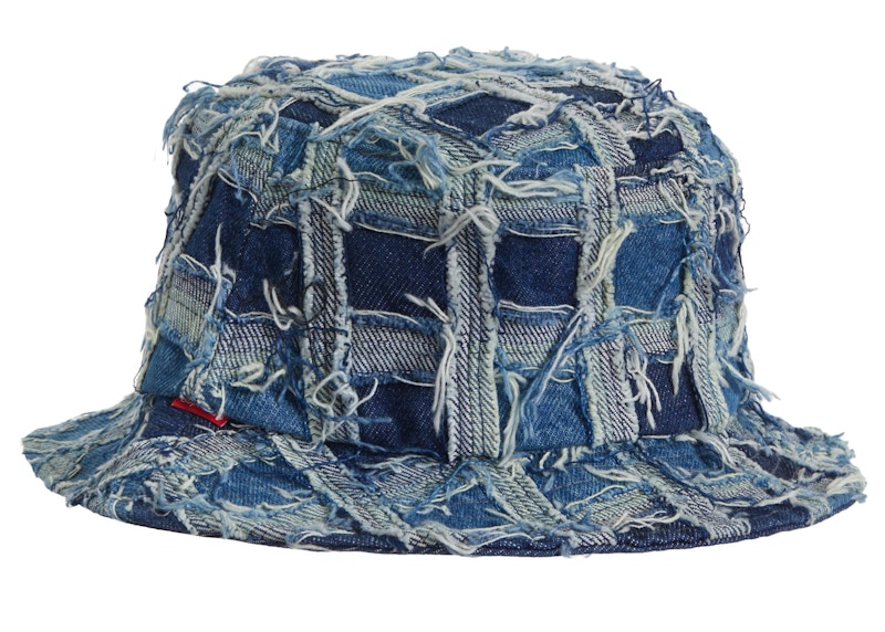 Supreme Frayed Patchwork Denim Crusher Washed Blue - SS23 - JP