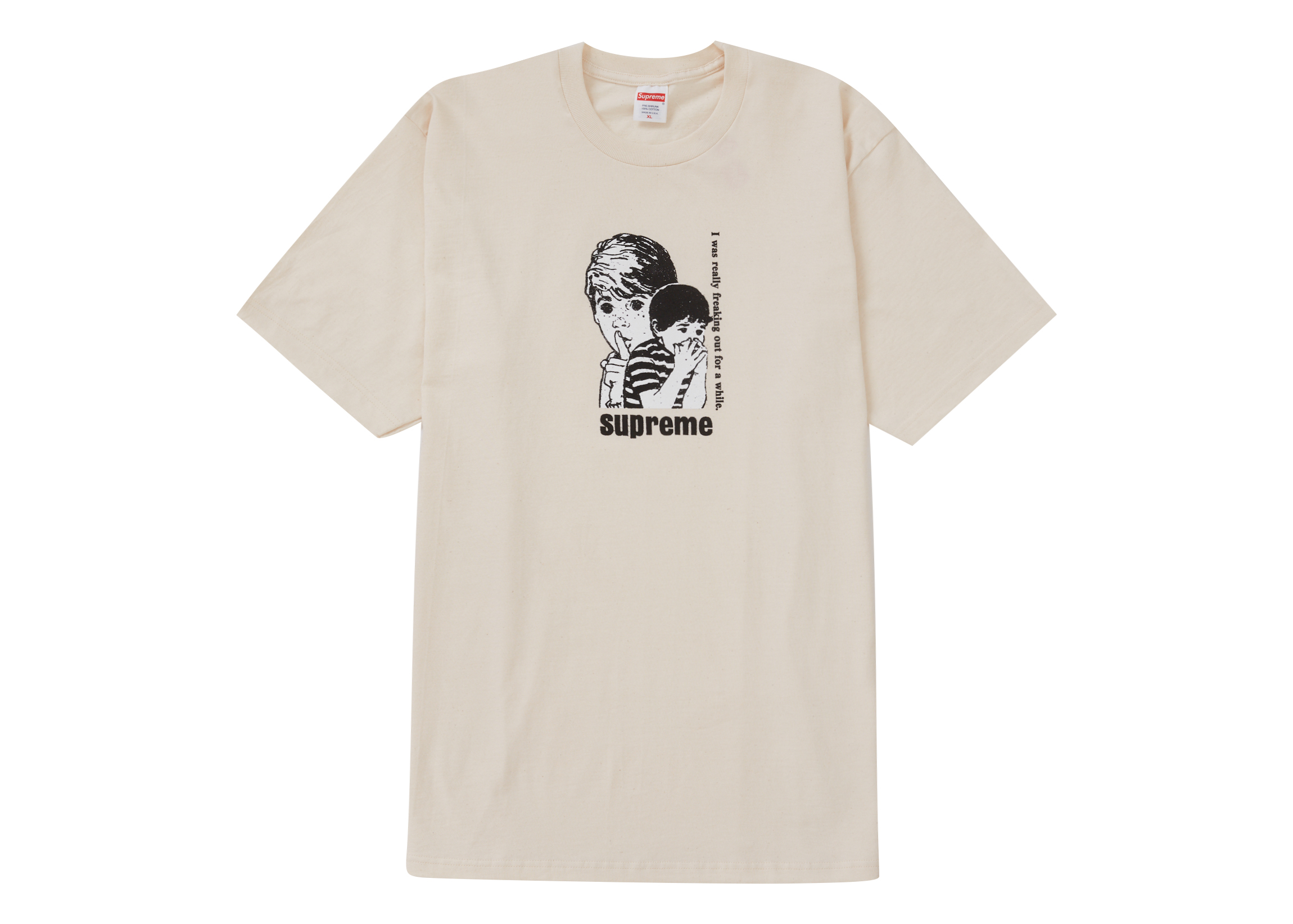 Supreme Freaking Out Tee Natural Men's - FW23 - US