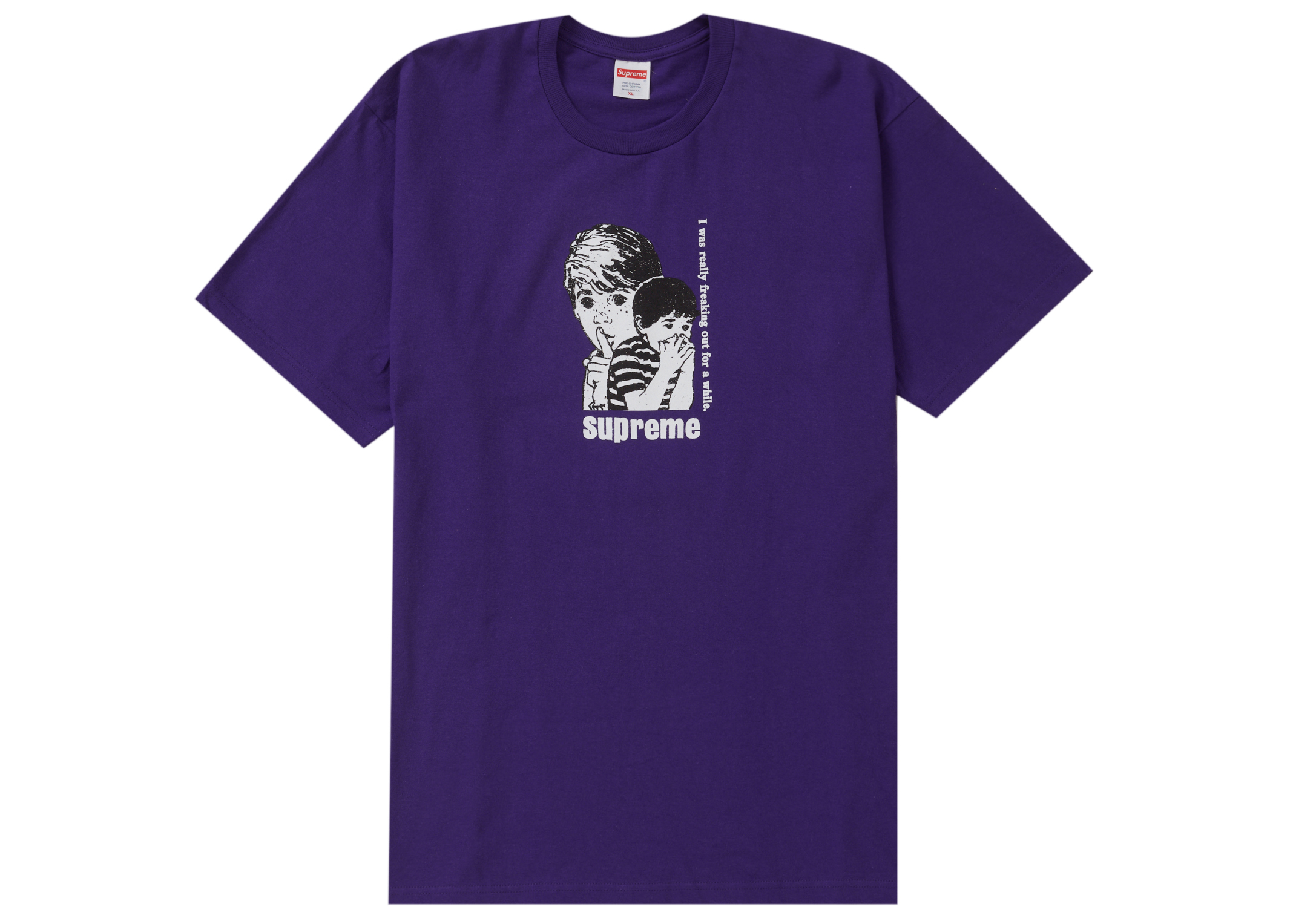 Supreme Freaking Out Tee Purple