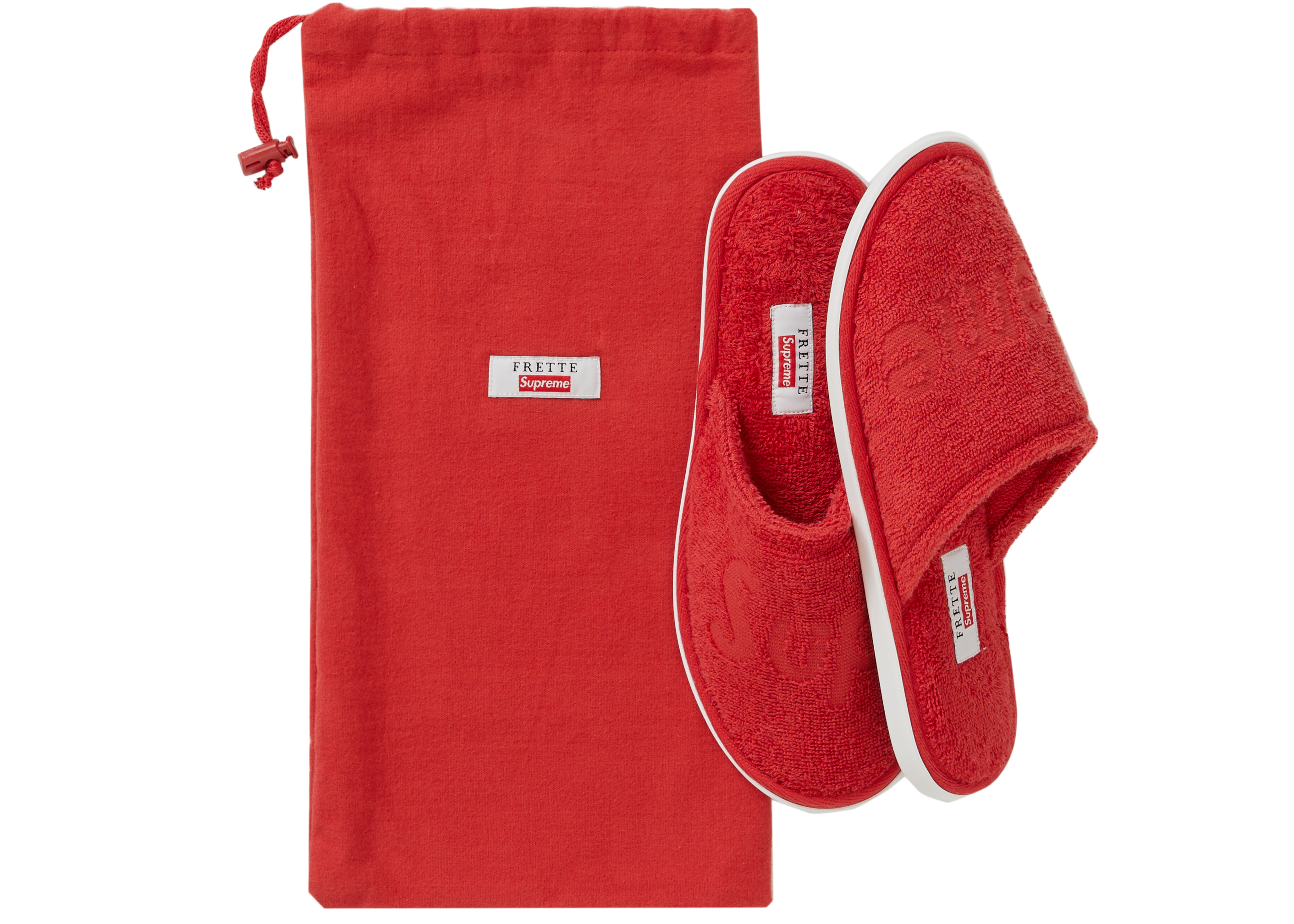 Supreme Frette Slippers Red - SS19 - US