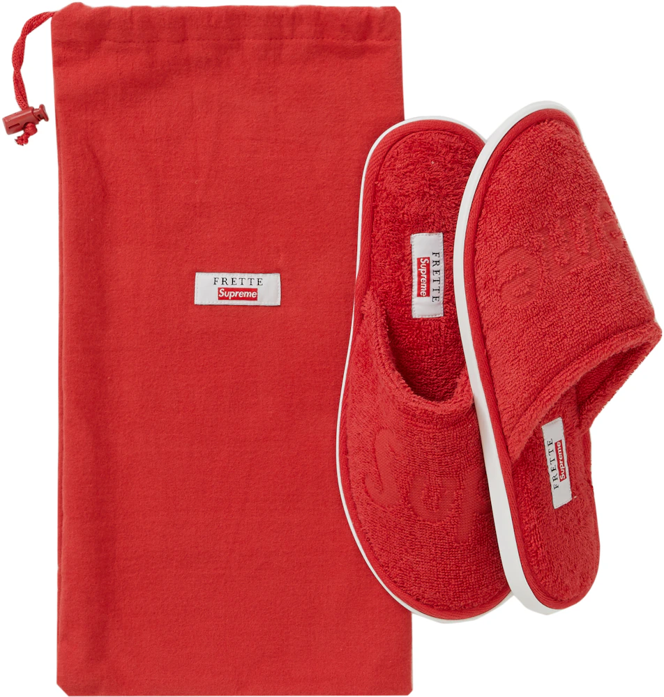 Supreme Frette Slippers Red