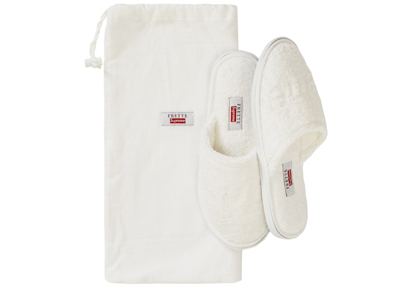 Supreme Frette Slippers White - SS19 - US